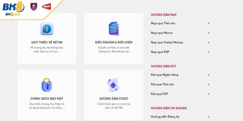 Nạp rút tiền BK8 2 Những hình thức nạp và rút tiền BK8 phổ biến 2025